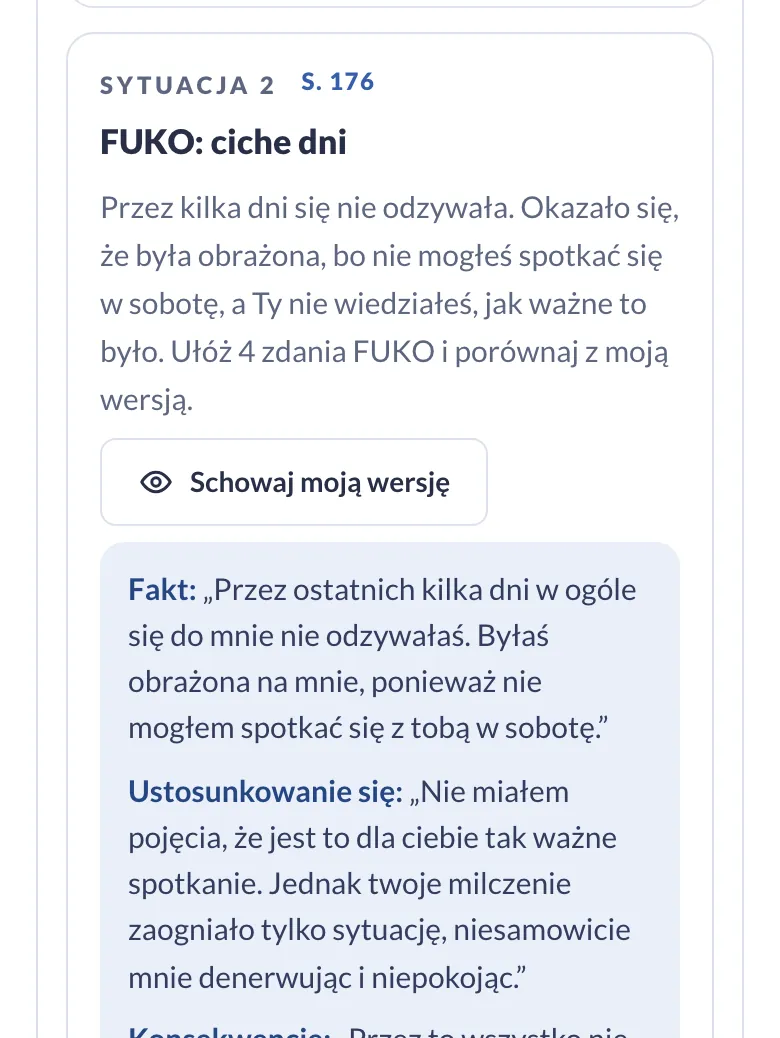 FUKO w panelu: sytuacja z książki i moja wersja rozmowy w czterech krokach (telefon)